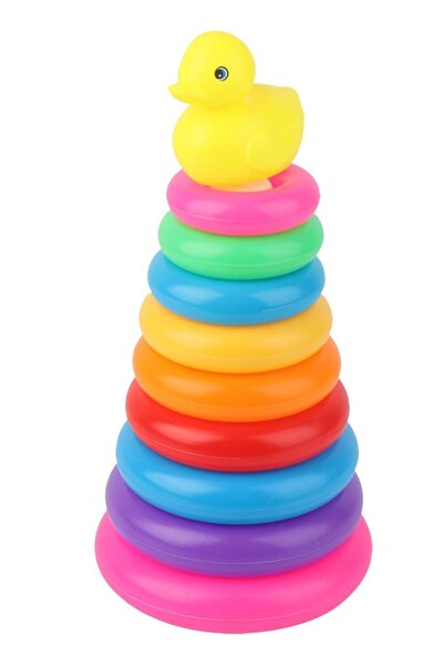 Generic حلقة ملونة مع مجموعة لعب عمود