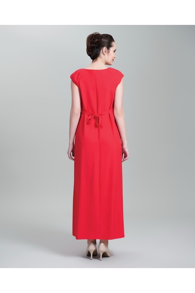 Desen Hamile Giyim Long Maternity Dress with Chain Collar