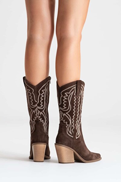 Zeynep Sıradağlı Wandolfy Kadın Bot Kahve Süet