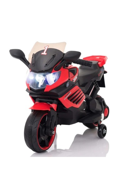 Generic دراجة نارية للأطفال 6 فولت مع عجلات تدريب وأضواء واقعية وصوت أحمر