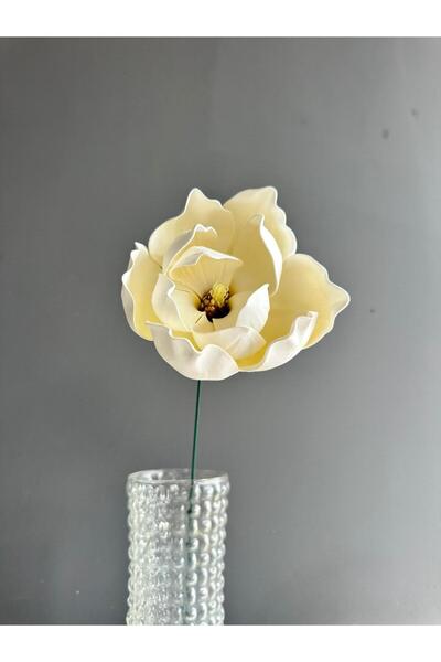 Luvienn Handmade New Large Size Magnolia Flower-Off-White Vase Flower Single Branch