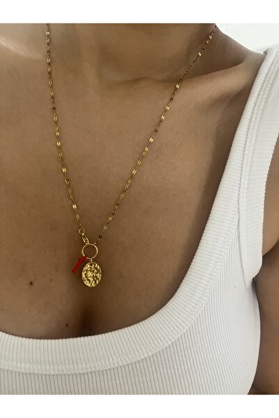 Hoop jewelery çelik pul kolye