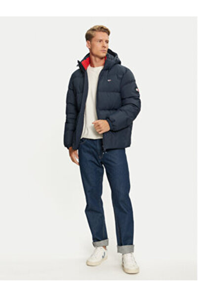 Tommy Jeans Geacă de puf pentru bărbați DM0DM19786 Albastră