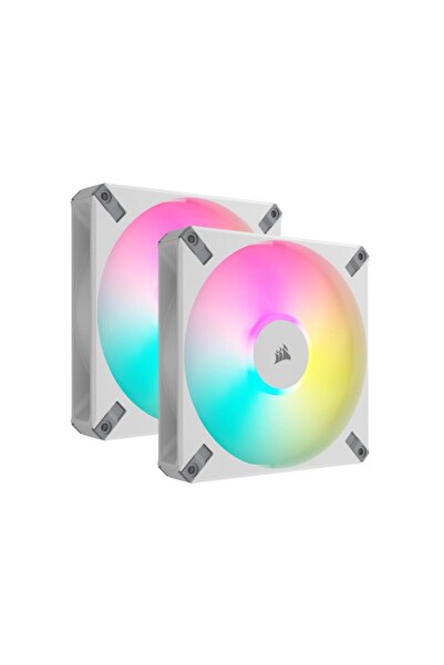 Corsair iCUE AF140 RGB ELITE 140mm PWM Beyaz İkili Kasa Fanı