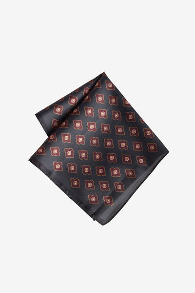 ALTINYILDIZ CLASSICS Men's Green-Brown Patterned Handkerchief