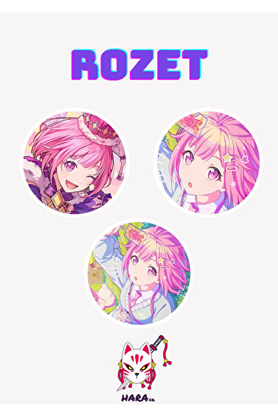 Hara Company Project SEKAI Animesi Emu Otori Anime Rozet Seti 3’lü