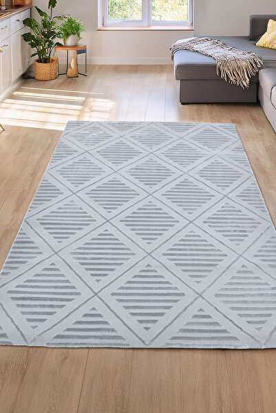 Giza Home Elements Yumuşak Dokulu İskandinav Dokuma Gri Salon Halısı Mutfak H...