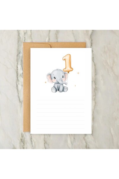 43 cici süsler organizasyon Doğum günü Anı Kartları 1 Erkek Zarflı 1 6 Adet