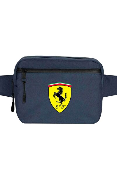 CrowsGate Geantă de talie cu logo Ferrari Culoare bleumarin