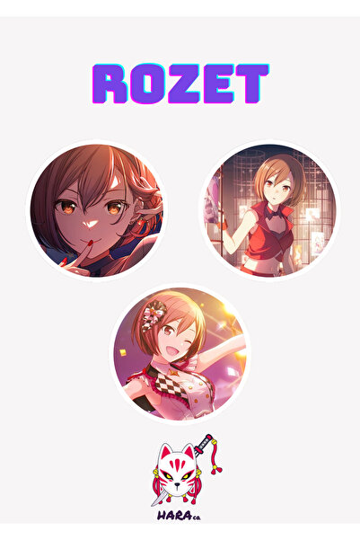 Hara Company Project SEKAI Animesi MEIKO Anime Rozet Seti 3’lü