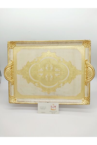 L&M FLORENCE ART L&M Italian Odi Ivory Wooden Tray