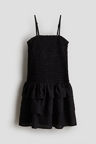 H&M Büzgülü ve Farbalalı Elbise