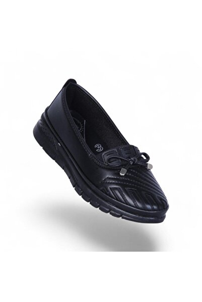 Ayakcenter حذاء باليه نسائي أسود من وانيتي 148 أتوم