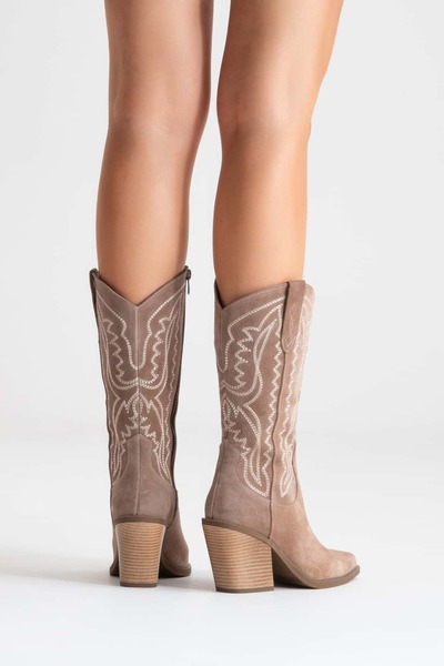 Zeynep Sıradağlı Wandolfy Women's Boots Mink Suede