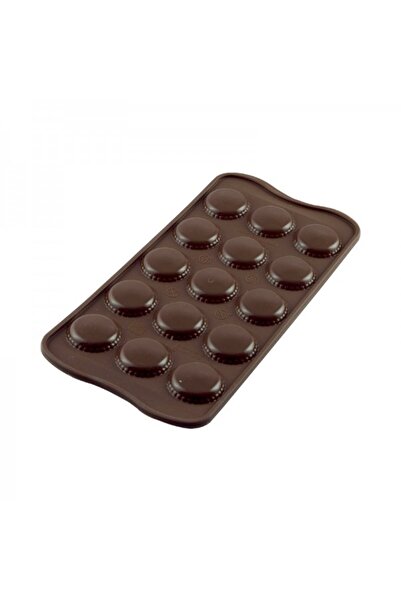 silikomart Formă de silicon pentru macarons din ciocolată, Choco Macaron, 15 ...