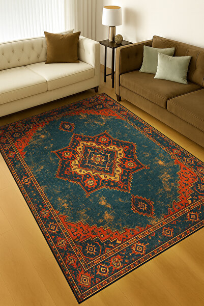 Rugs Modern Halı MOSSO Παραδοσιακό Σχέδιο Υφαντό Χαλί Βάσης Vintage Διακοσμητ...