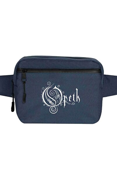CrowsGate Geantă Opeth Logo albă, culoare bleumarin