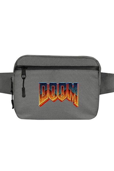 CrowsGate حقيبة خصر دوم فينتاج باللون الرمادي