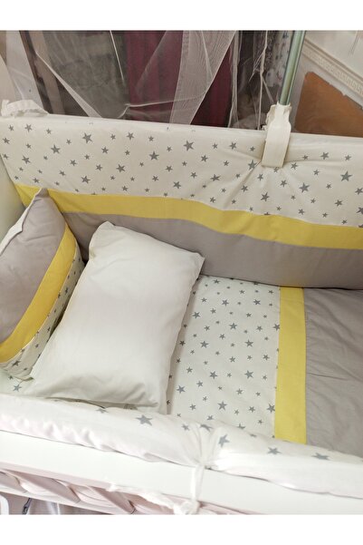 babyen1 طقم نوم للأطفال مقاس 150*100 باللون الرمادي والأصفر