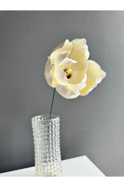 Luvienn Handmade New Large Size Magnolia Flower-Off-White Vase Flower Single Branch