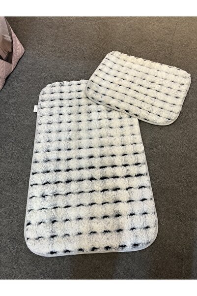 Dinarsu 2’li Banyo Paspası Tavşan Tüyü