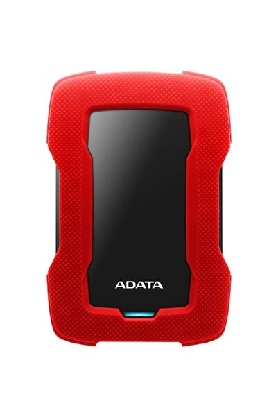 Adata Durable HD330 External HDD 2TB, Shock Sensor, 2.5", USB 3.2, Red