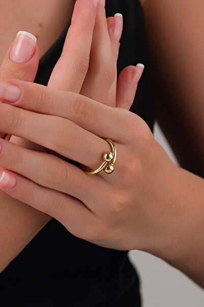 Zeynepli gold & jewelry 14 AYAR ALTIN İKİ TOP GÜÇ YÜZÜK