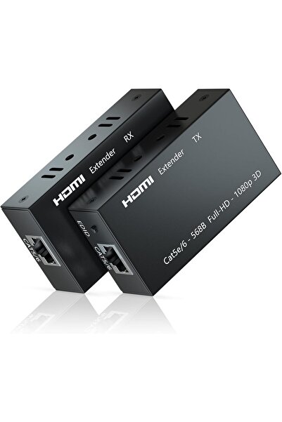 Unbranded/Generic موسع HDMI وجهاز إرسال واستقبال بدقة 1080 بكسل حتى مسافة 60 ...