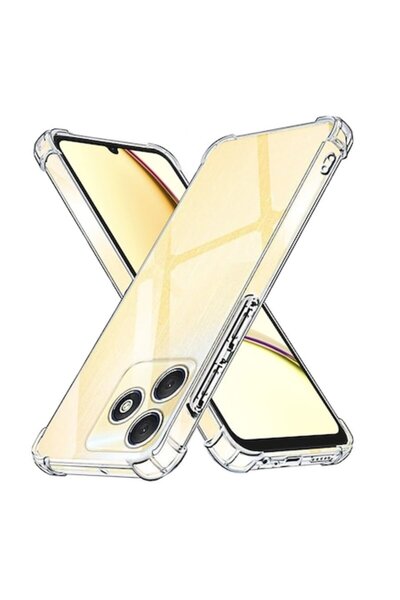 FILL Carcasă compatibilă cu Realme C53, rezistentă la impact, R255, plastic, transparentă