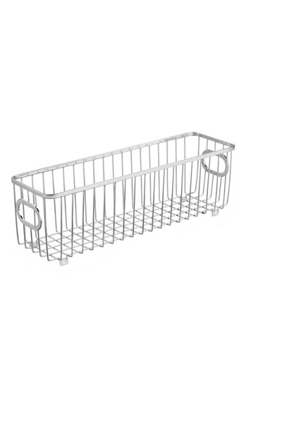 MDesign mDesign Storage Basket, 37.1 x 10.4 x 11.7 cm, Metal, Silver