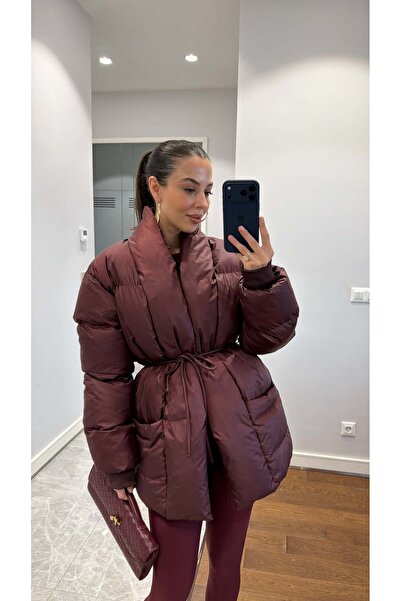 sinemkivanc co CEPLİ İP BAĞLAMALI ŞİŞME MONT