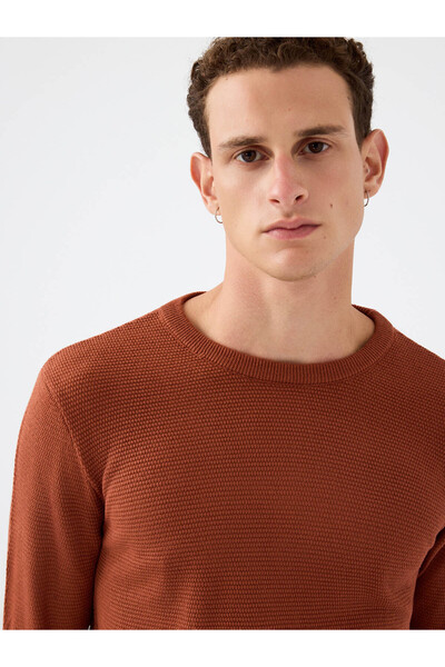 Loft Regular Fit Kiremit Erkek Kazak Lf2040477