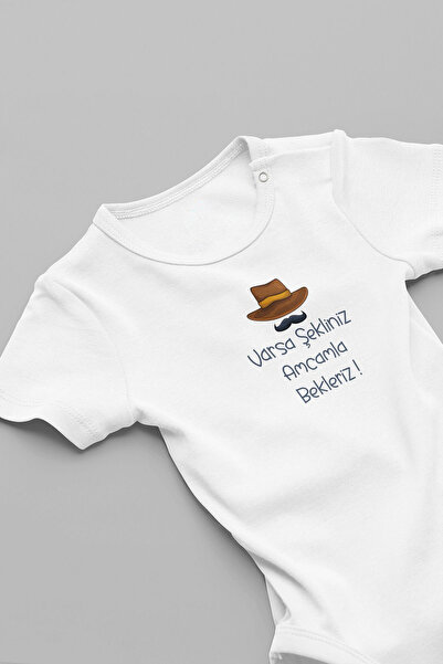 FORMİRA Organic 100% Cotton We Are Expecting With My Uncle Printed Baby Bodys...