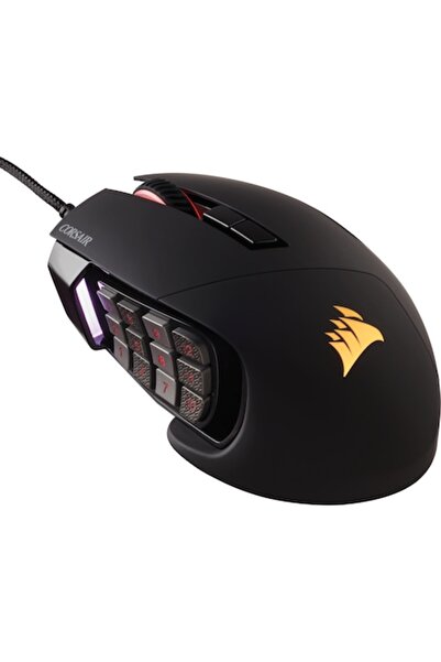 Corsair Scimitar Elite Gaming Mouse, RGB Lighting, Black