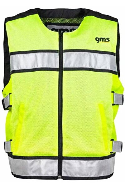 GMS Premium Reflektörlü Motosiklet yelek Neon sarı