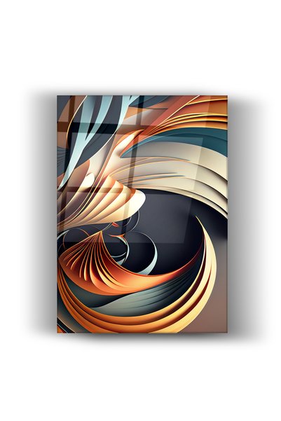 NeoWallArt Tablou – Tablou modern abstract cu tranziție de culori portocaliu-...