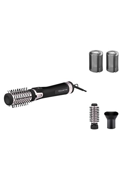 Rowenta Perie rotativă Activ'Dry & Style CF9550F0, 1000 W, 3 accesorii, neagră