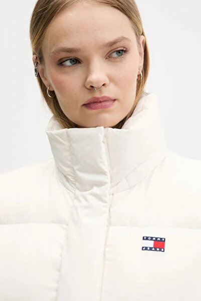Tommy Hilfiger Dámská bílá vesta TJW Alaska Grid Kuřecí Peří DW0DW21627YBH