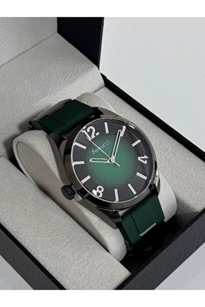 Ferrucci Men's Watch with Metal Case, Durable Silicone Strap, 30 Meters Water...