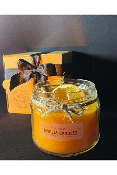 mumzadem Portakal kokulu kavanoz mum