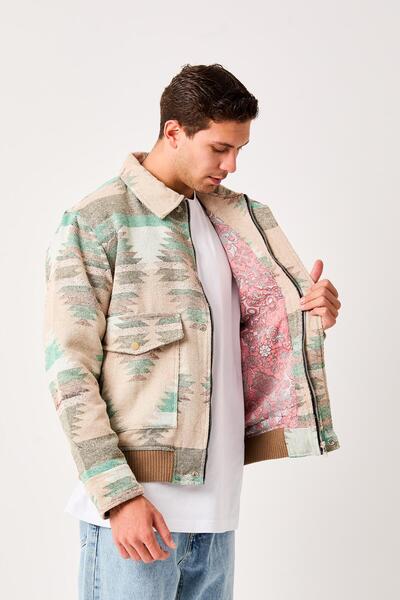 Rocqerx X-2007 Спідниця з візерунком, кишенями з резинкою, деталями з жакарду, акриловим пальто