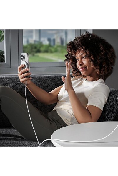 FİL Încărcător wireless compatibil MagSafe, D72, aluminiu, argintiu