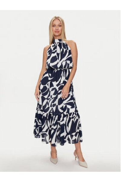 Morgan Γυναικείο Καλοκαιρινό Φόρεμα 242-RPLUM.F Μπλε Σκούρο Μπλε