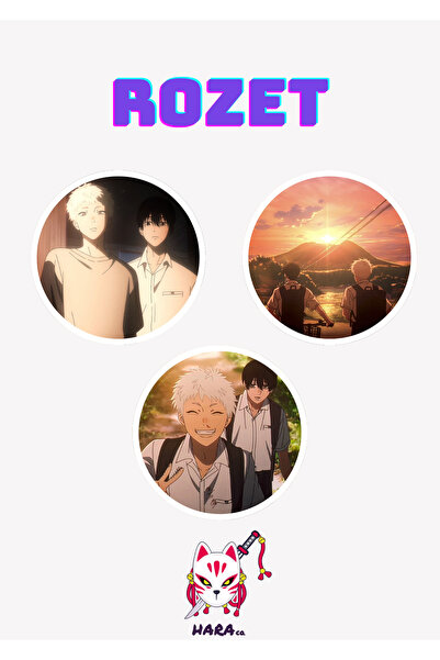 Hara Company The Summer Hikaru Died Animesi Yoshiki ve Hikaru Anime Rozet Set...