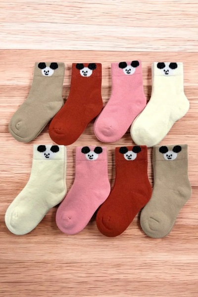 ZENGİN 8 чифта безшевни зимни дебели кърпички за момичета Panda