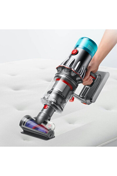DYSON Aspirator vertical V12 Origin, 130W, 150AW, 0.35 l, 3 moduri, 60 min, LCD, Argintiu/Turcoaz