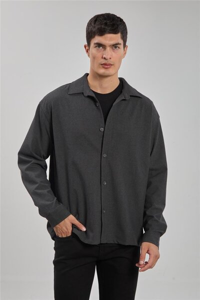 BARRELS AND OIL Men's Regular Fit Shirt - Anthracite