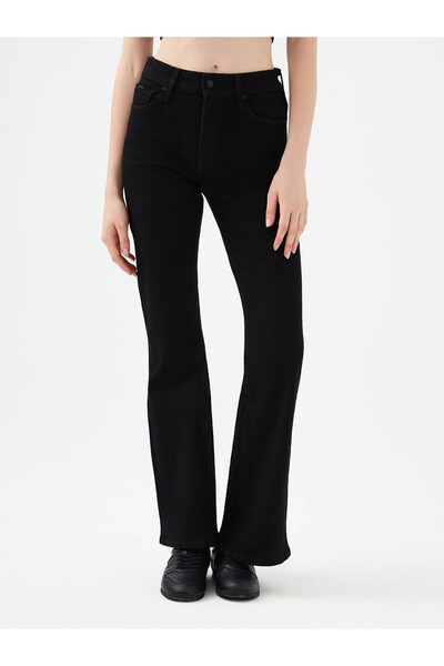 Loft Flare Slim Fit Black Women's Jean Pants Lf2040547