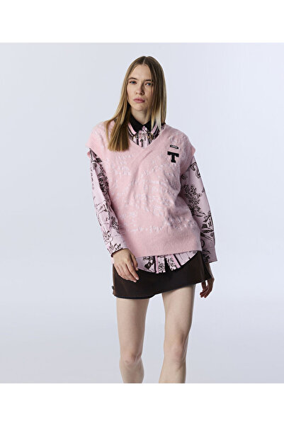 Twist Slogan Embroidered Patch Sweater