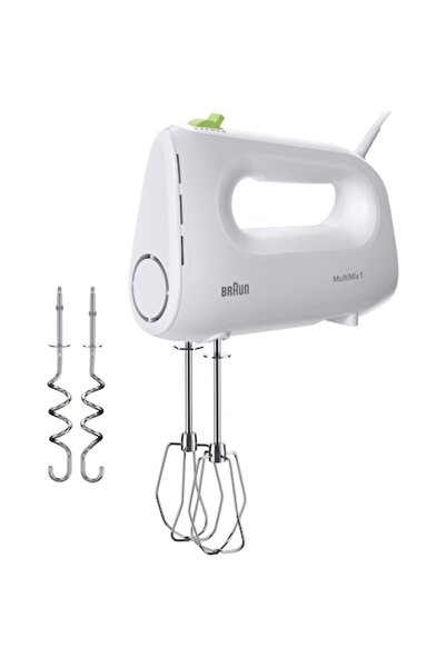 Braun MultiMix HM1110WH Hand Mixer, 450 W, 4 Speeds + Turbo, FastMix Technolo...